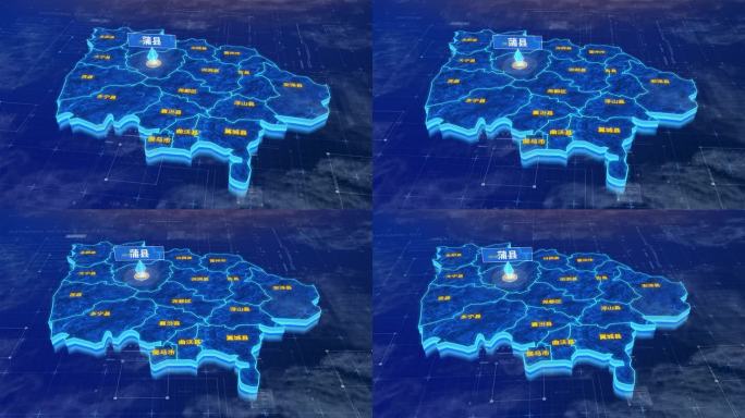 临汾市蒲县蓝色三维科技区位地图