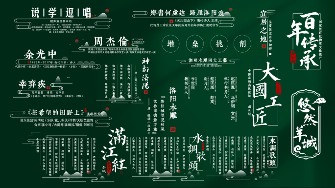 20多组中国风字幕标题文字特效