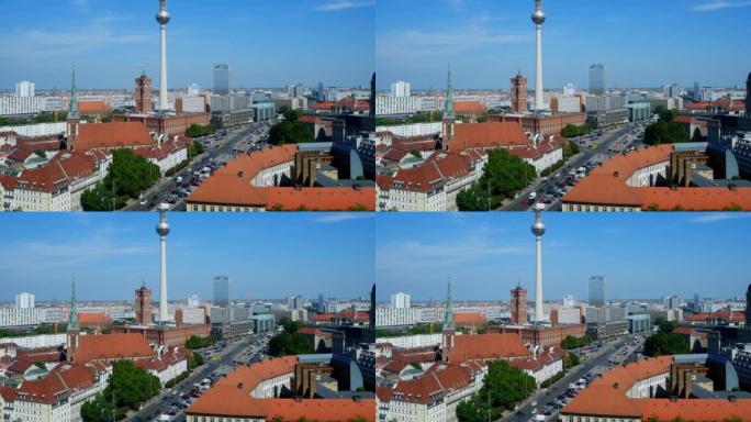 柏林米天际线地标标志性建筑物市中心高塔