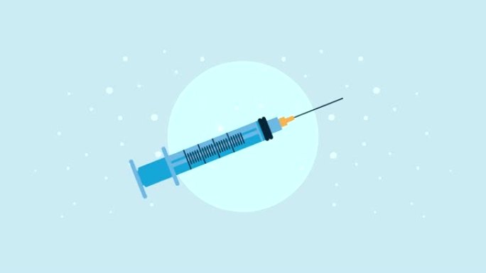 医用疫苗注射器注射动画