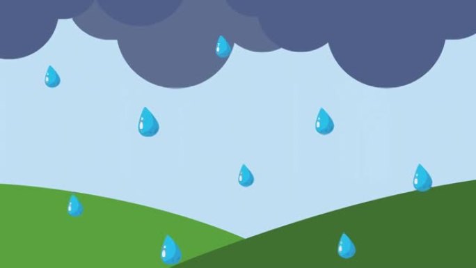 世界水日与雨滴场景