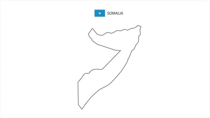 摩加迪沙市的运动点，带有索马里国旗和索马里地图。