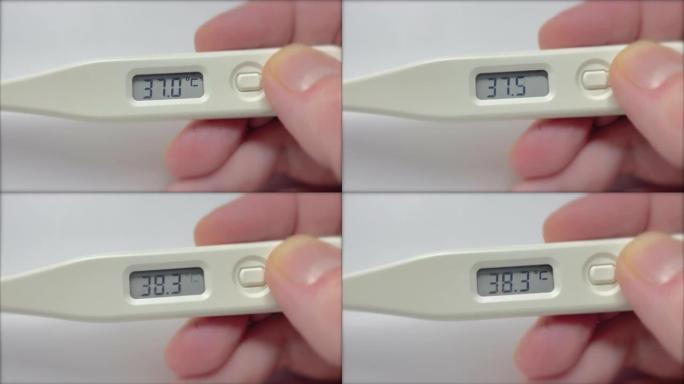 电子温度计指示温度升高，高温