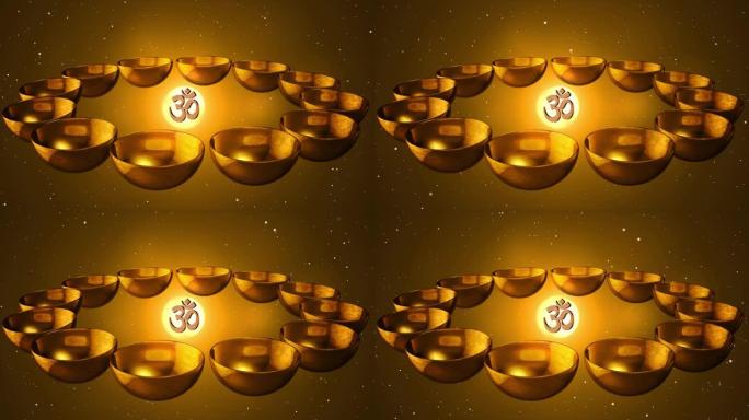 西藏金碗和omm simbol符号的动画