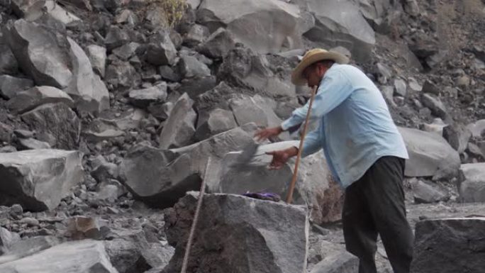 石火山采石场，在墨西哥采矿