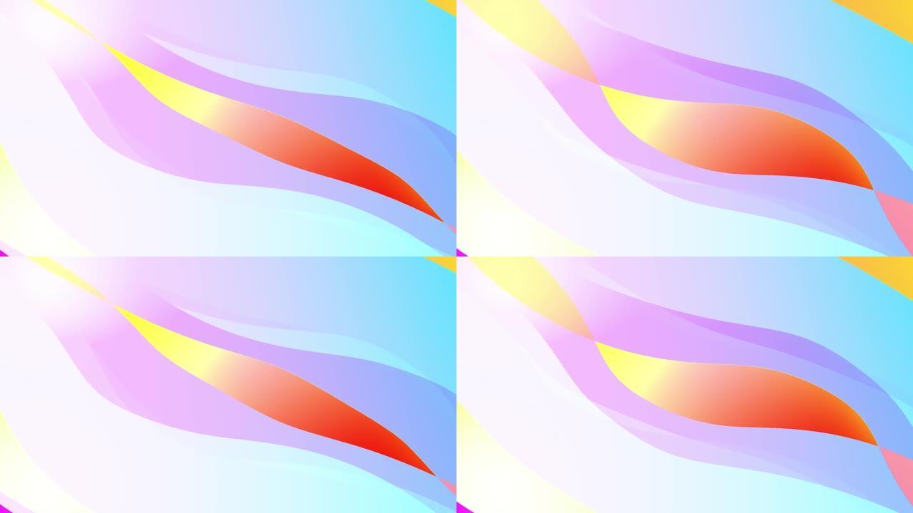 抽象紫色动态形状波浪形背景运动视频