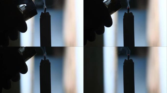 蜡烛冒烟，白烟缓慢漂浮在太空中，抵御黑暗，大气烟雾，雾气效果。VFX元素