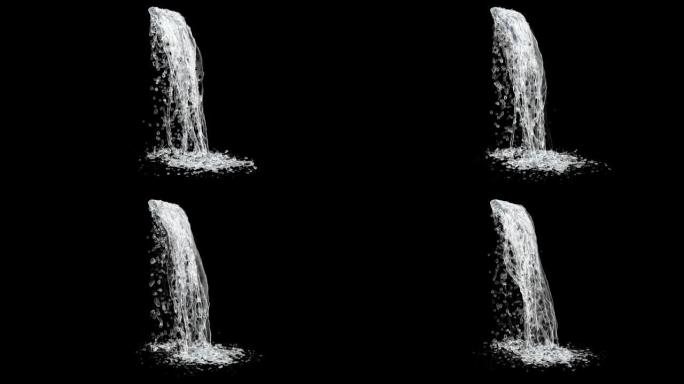 瀑布阿尔法频道循环视频