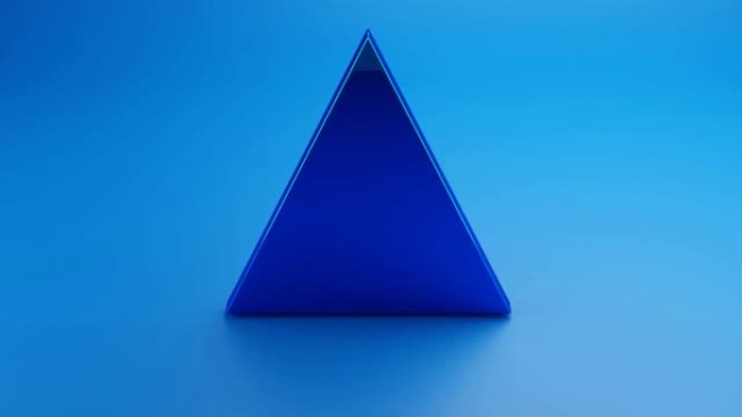 抽象不可能三角六色。3D插图视频