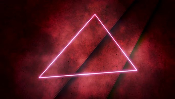 霓虹灯红灯和三角形