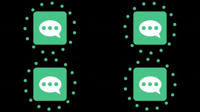 图标动画【简单的正方形被圆圈包围说话】