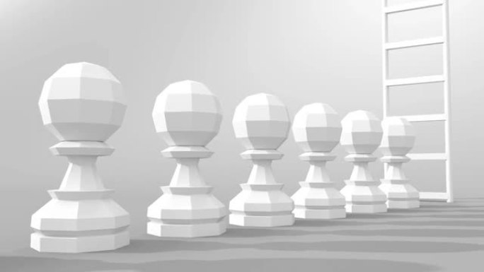 低聚棋子和成功阶梯上的国际象棋之王
