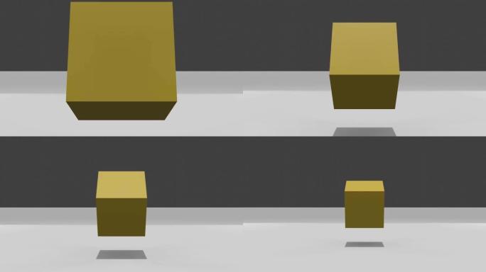 盒子单立方体旋转3DCG动画运动图形