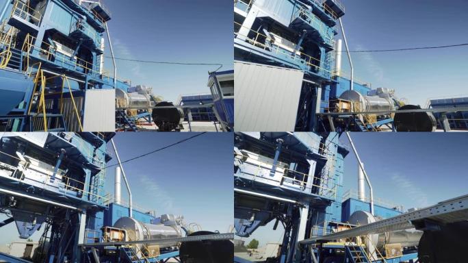 新的现代化工厂正在建设大量设备。