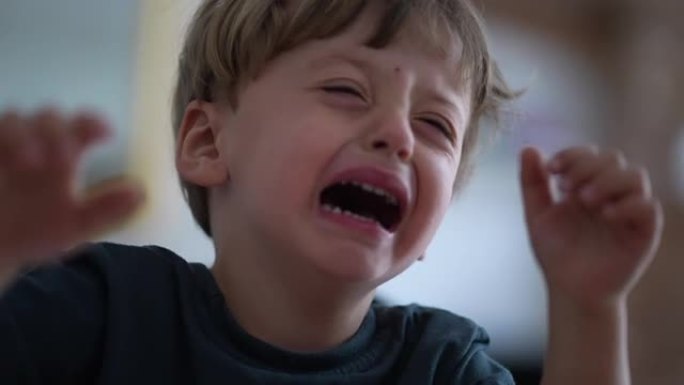 心烦意乱的孩子哭一个小男孩哭