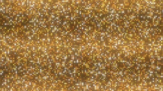 闪亮的金色颗粒美丽闪烁的闪光发光-4k无缝VJ循环运动背景动画