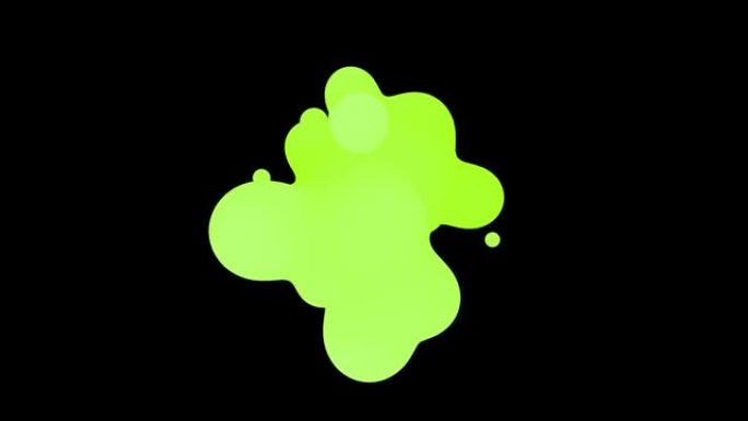 气泡的平滑动画，带内辉光的metaball。阿尔法哑光隔离在黑色背景上。