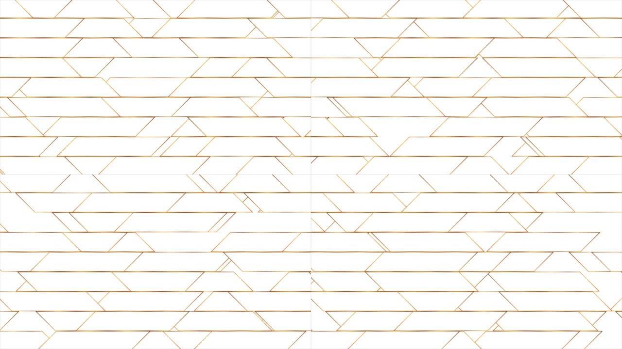 金色线性抽象几何图案运动设计