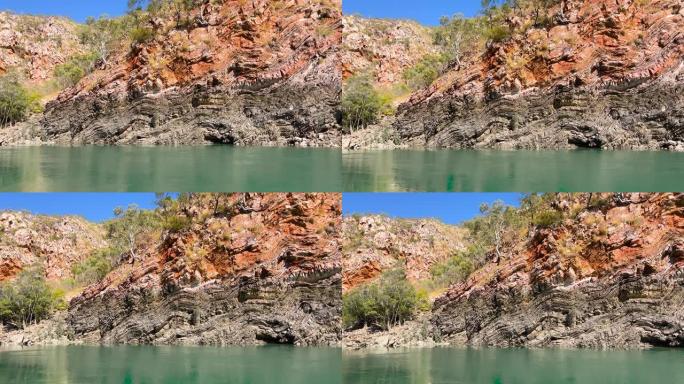 西澳大利亚州金布利地区的水道。西澳。海盗群岛