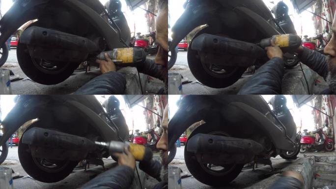 4k视频摩托车机械师