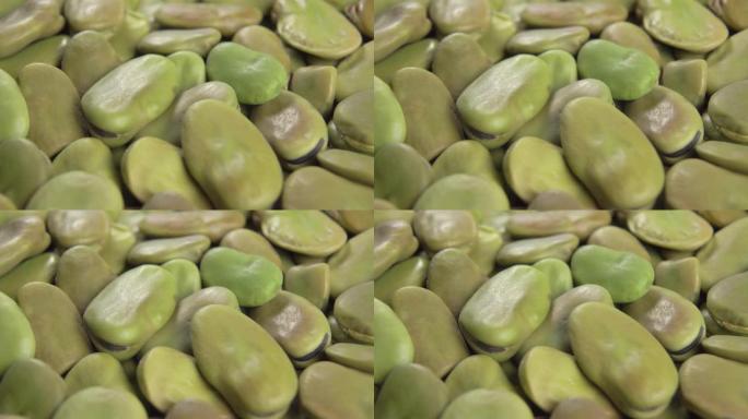 蚕豆特写。干豆类。宏