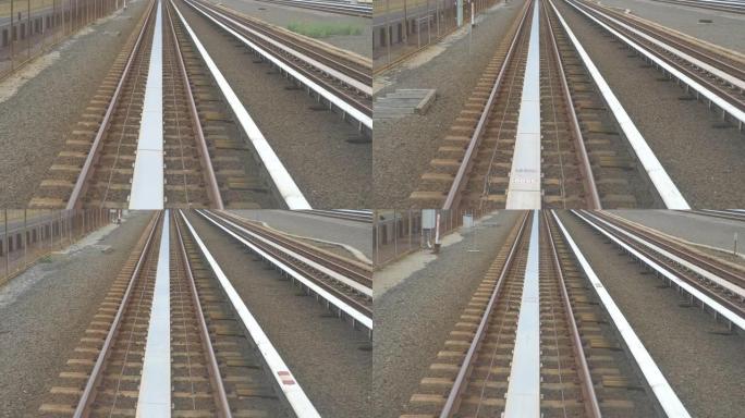 纽约州的铁路轨道4k慢动作60fps