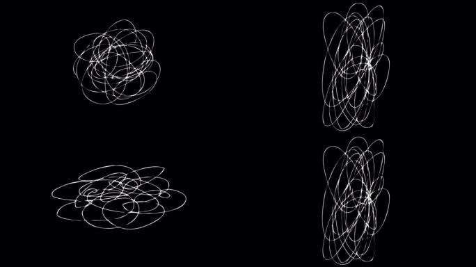 阿尔法频道4k的混沌手绘动画