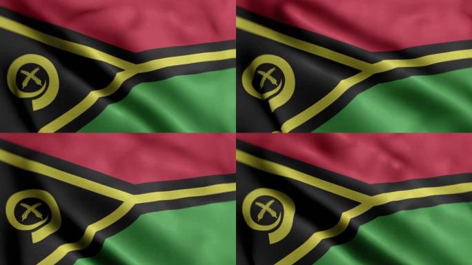 瓦努阿图国旗-瓦努阿图国旗高细节-国旗瓦努阿图波浪图案可循环元素-高分辨率和高细节织物纹理和无尽循环