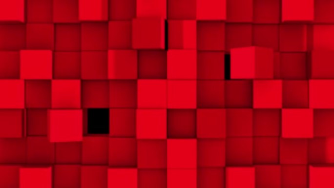 立方体的红墙分隔