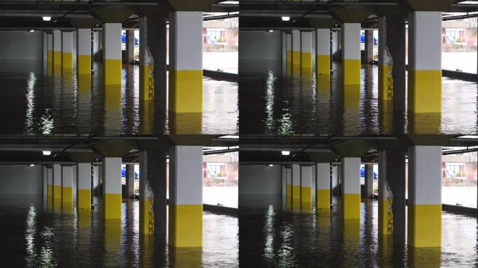 淹没的停车场