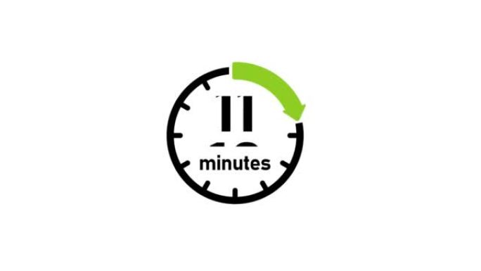 时钟，计时器 (时间通过，等待时间) 动画 (4K) | 30分钟