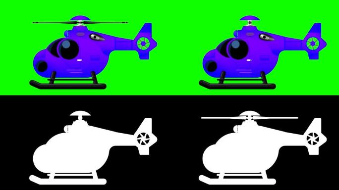 直升机手绘动画。