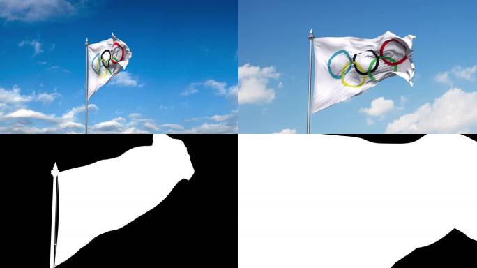 奥运五环旗帜