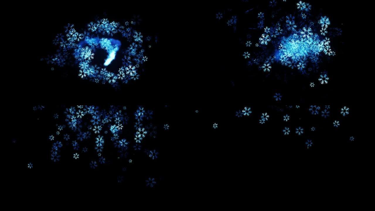 蓝色雪花粒子动画蓝色雪花粒子动画