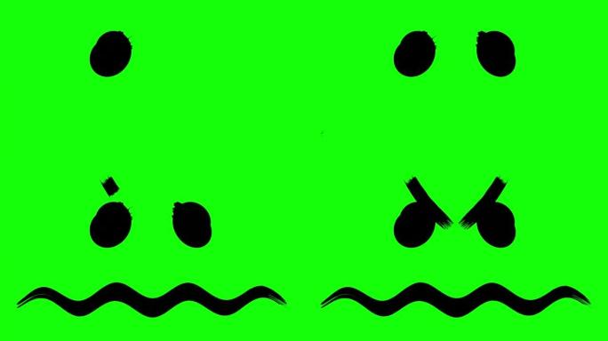 原始愤怒的脸动画