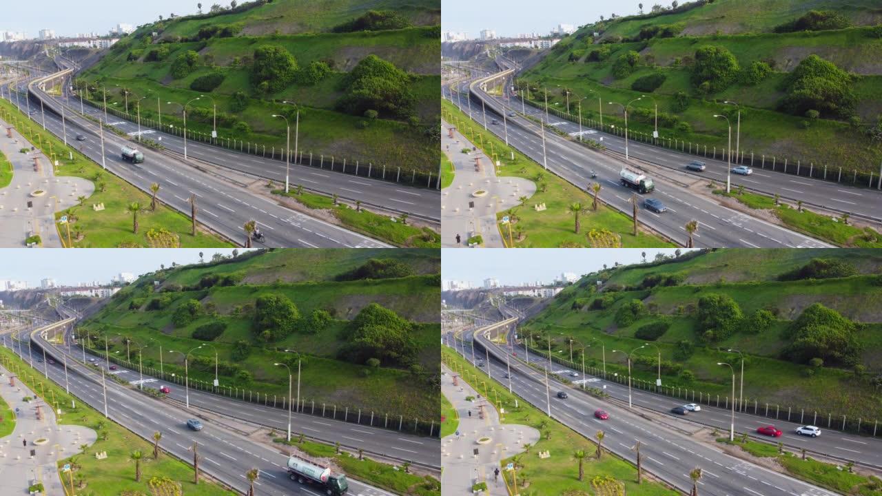 哥斯达黎加佛得角高速公路，位于利马市米拉弗洛雷斯区的高处。