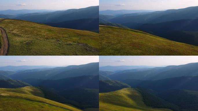 喀尔巴阡山脉的山峰。高在山里