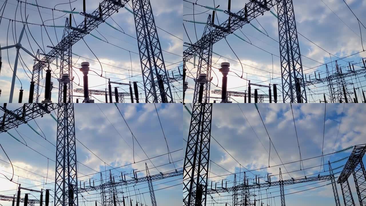 风力发电机154 kV开关系统中的隔离开关、断路器、电流和电压互感器。
