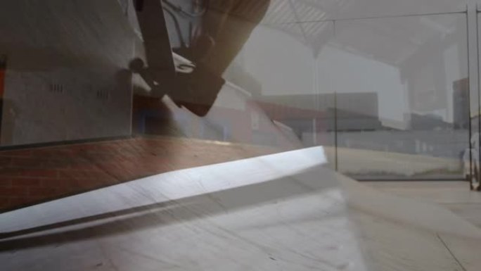 高加索人滑板动画实拍视频素材宣传片
