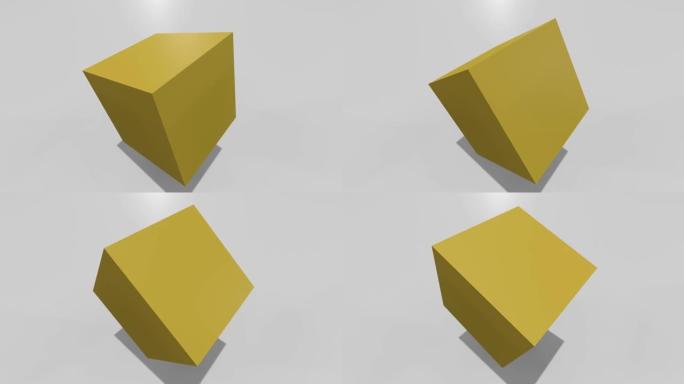 盒子单立方体旋转3DCG动画运动图形