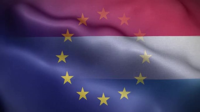 EU卢森堡国旗循环背景4K