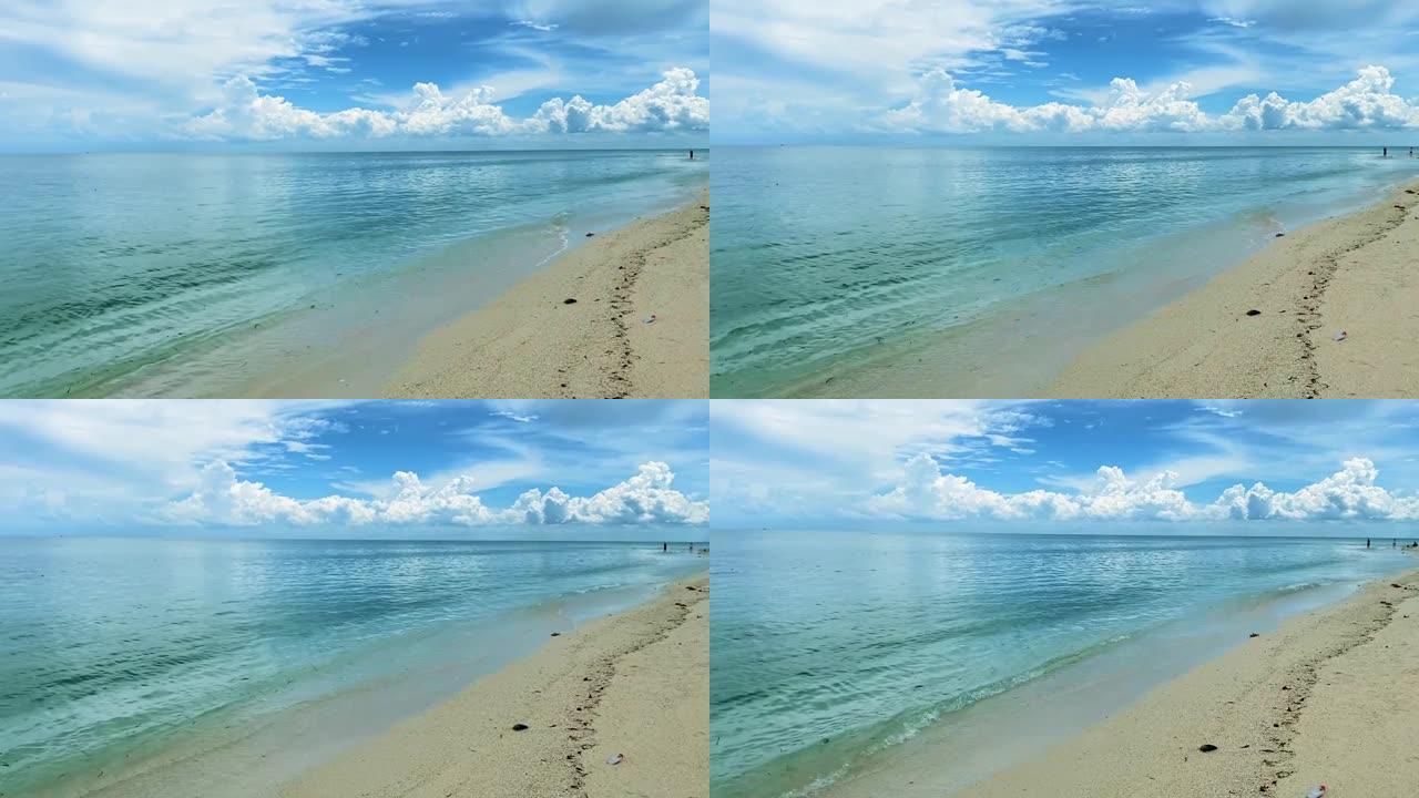选择性聚焦，印度洋蔚蓝的海水逆天。娱乐和旅游概念