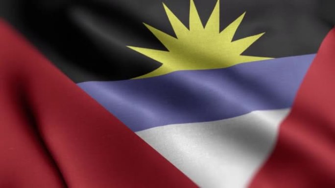 安提瓜和巴布达国旗-安提瓜和巴布达国旗高细节-国旗安提瓜和巴布达波浪图案可循环元素-高分辨率和高细节