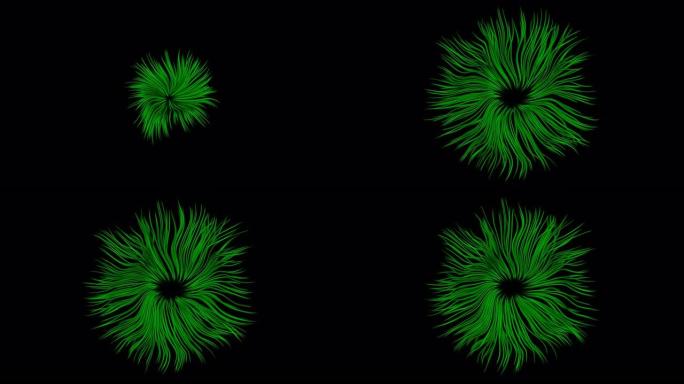 粒子波介绍-抽象花。4k色度键