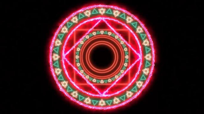 魔法圈强力红色能量激光带双天六星