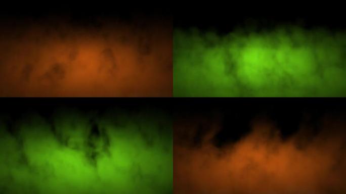 五彩光照亮的抽象烟雾。循环股票视频。