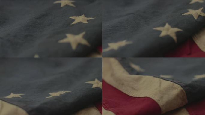 美国国旗上13颗美国革命星条旗的细节