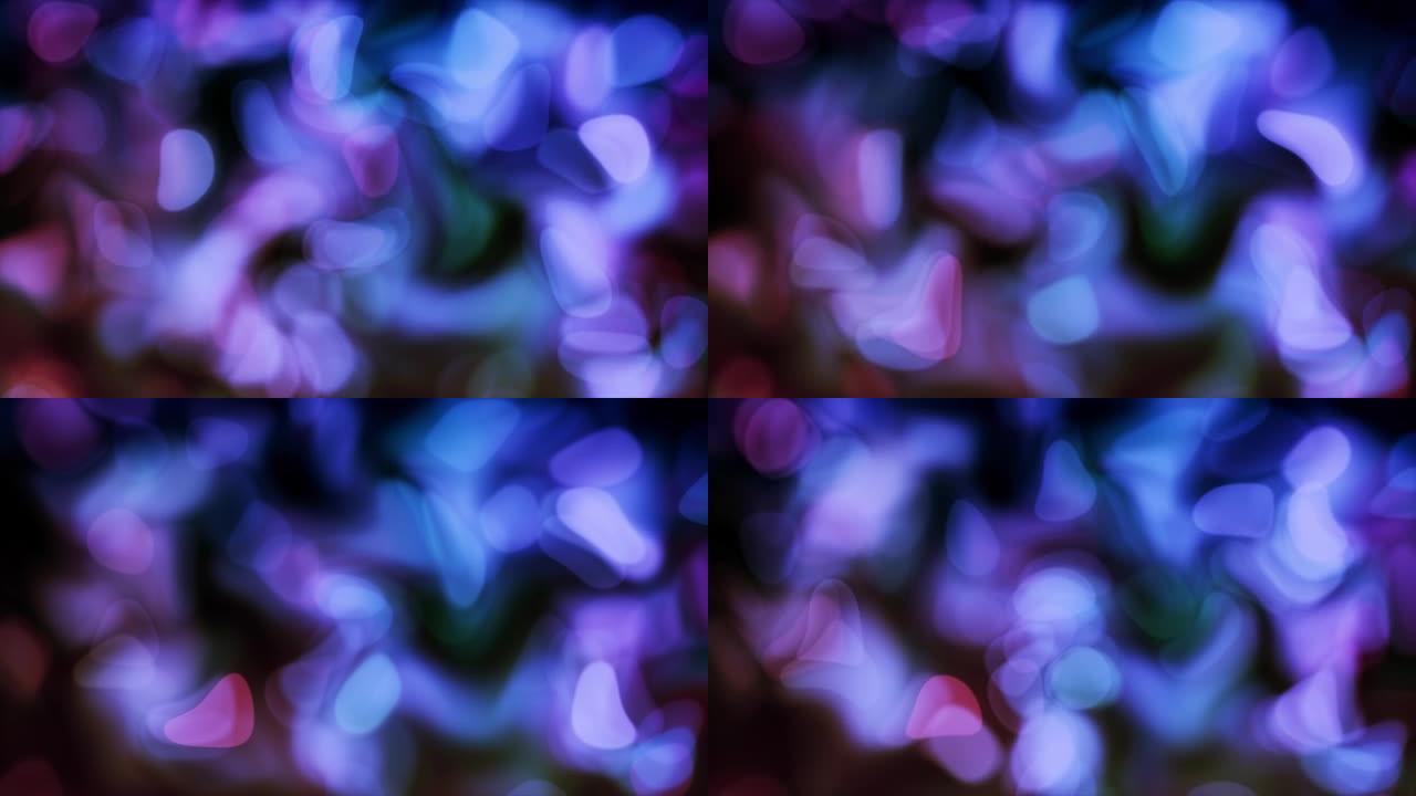 紫色和蓝色可循环的抽象背景或前景叠加。灯光效果。镜头耀斑。折射。它可以通过屏幕，添加或覆盖放置在视频