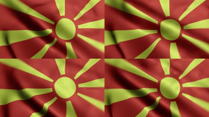 马其顿国旗-马其顿国旗高细节-国旗
北马其顿波浪图案可循环元素-高分辨率和高细节织物纹理和无尽循环股