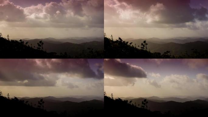 云雾森林，巴拿马延时摄影，大雾天气阴雨天